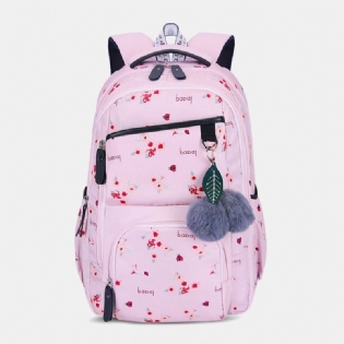 Kvinder Fluffy Ball Med Tryk Anti-theft Multifunktion Laptop Bag Rygsæk