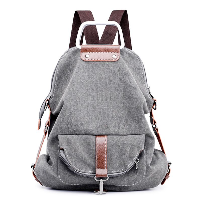 Kvinder Multifunktionel Casual Messenger Bag Lærredsrygsæk