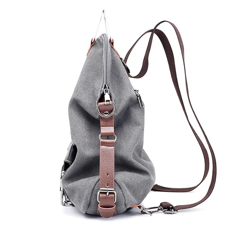 Kvinder Multifunktionel Casual Messenger Bag Lærredsrygsæk