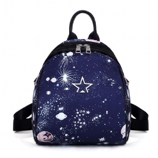 Kvinder Nylon Galaxy Mønster Letvægts Rygsæk