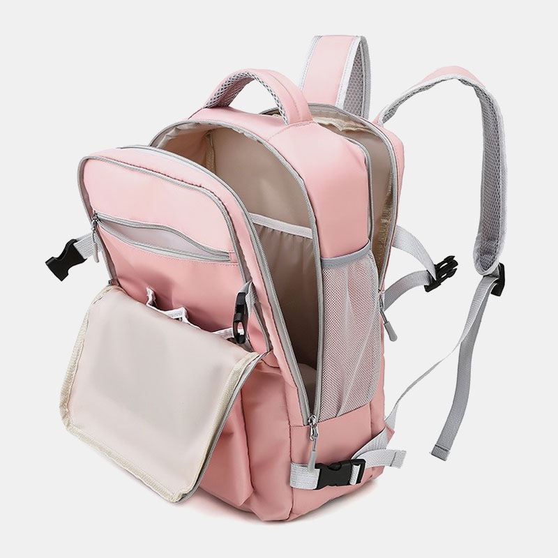 Kvinder Nylon Multi-pocket Sko Rum Rygsæk Multifunktion Stor Kapacitet Rejsetaske