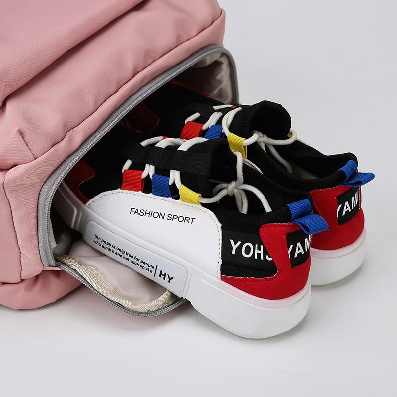 Kvinder Nylon Multi-pocket Sko Rum Rygsæk Multifunktion Stor Kapacitet Rejsetaske