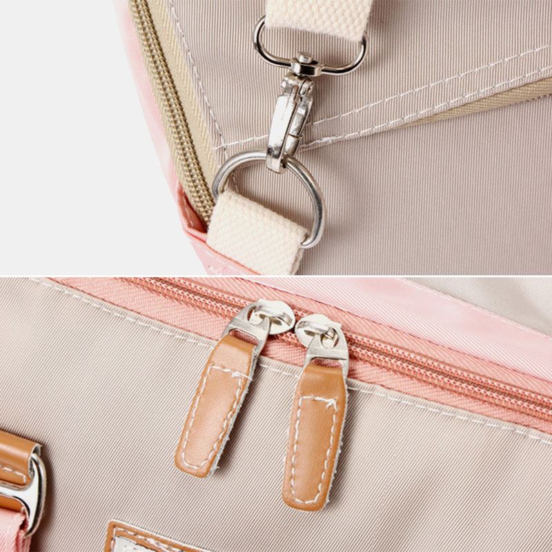 Kvinder Nylon Usb Opladning Multi-pocket Rygsæk Med Stor Kapacitet Casual Enkel Vandtæt 14 Tommer Bærbar Taske