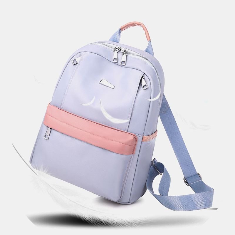 Kvinder Patchwork Skoletaske Laptop Rygsæk Rygsæk Daypack