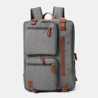 Mænd Casual Multicarry Stor Kapacitet 15.6/17 Tommer Bærbar Taske Rygsæk Multi-pocket Crossbody Taske