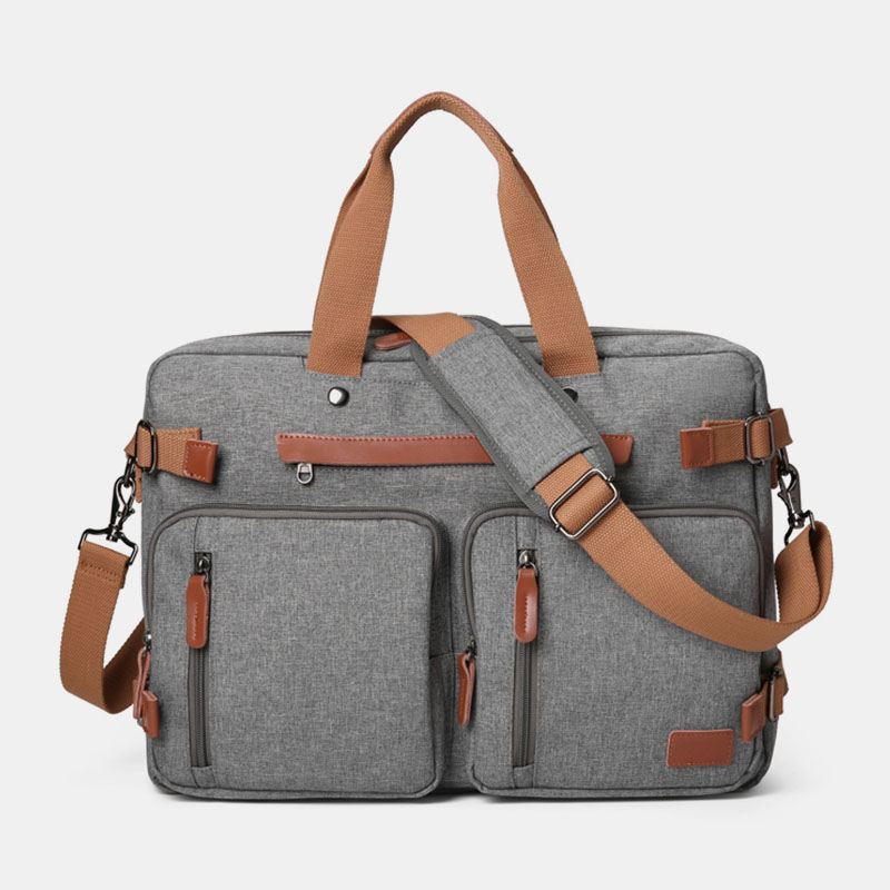 Mænd Casual Multicarry Stor Kapacitet 15.6/17 Tommer Bærbar Taske Rygsæk Multi-pocket Crossbody Taske