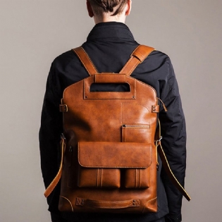 Mænd Håndtaske Casual Multifunktions Rygsæk Solid Crossbody Taske