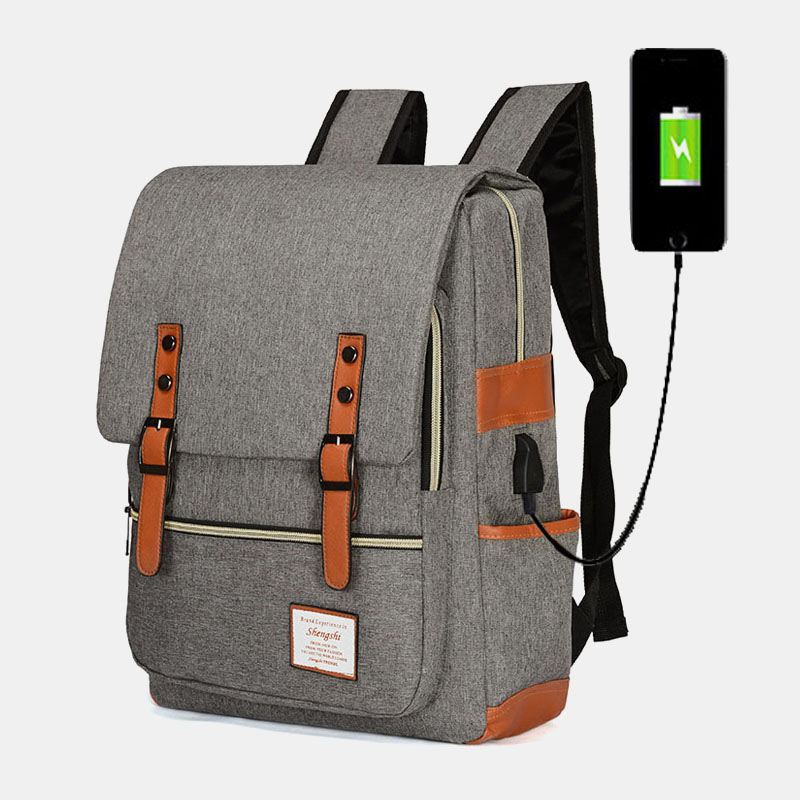 Mænd Kvinder Anti-theft Usb Stor Kapacitet Laptop Rygsæk Outdoor Travel