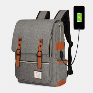 Mænd Kvinder Anti-theft Usb Stor Kapacitet Laptop Rygsæk Outdoor Travel