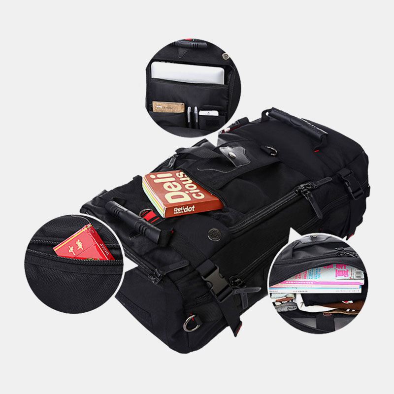 Mænd Multi-carry Stor Kapacitet Rejse Udendørs Multi-function 15.6 Tommer Laptop Taske Rejsetaske Rygsæk