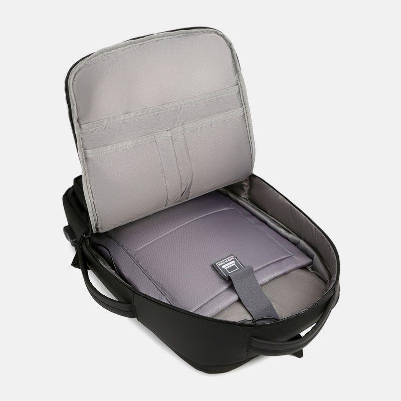 Mænd Oxford 15.6 Tommer Usb Opladning Multi-pocket Business Laptop Taske Rygsæk
