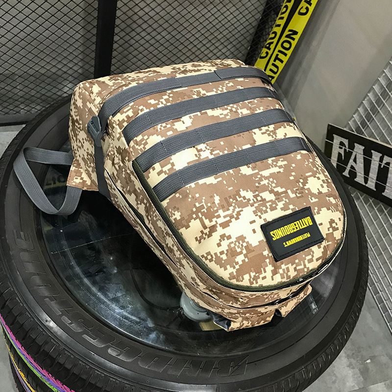 Unisex Camouflage Oxford Cloth Student School Bag Mode Game Trend Rygsæk