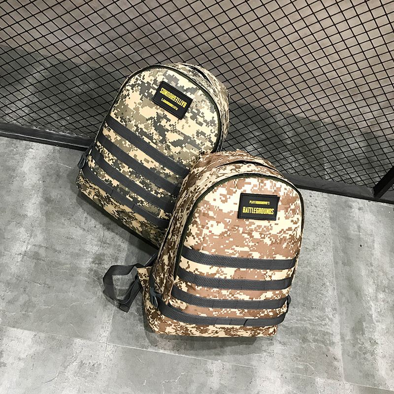 Unisex Camouflage Oxford Cloth Student School Bag Mode Game Trend Rygsæk