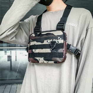 Unisex Oxford Cloth Camouflage Tactical Cool Tooling Vest Udendørs Rygsæk Telefontaske Par Taske