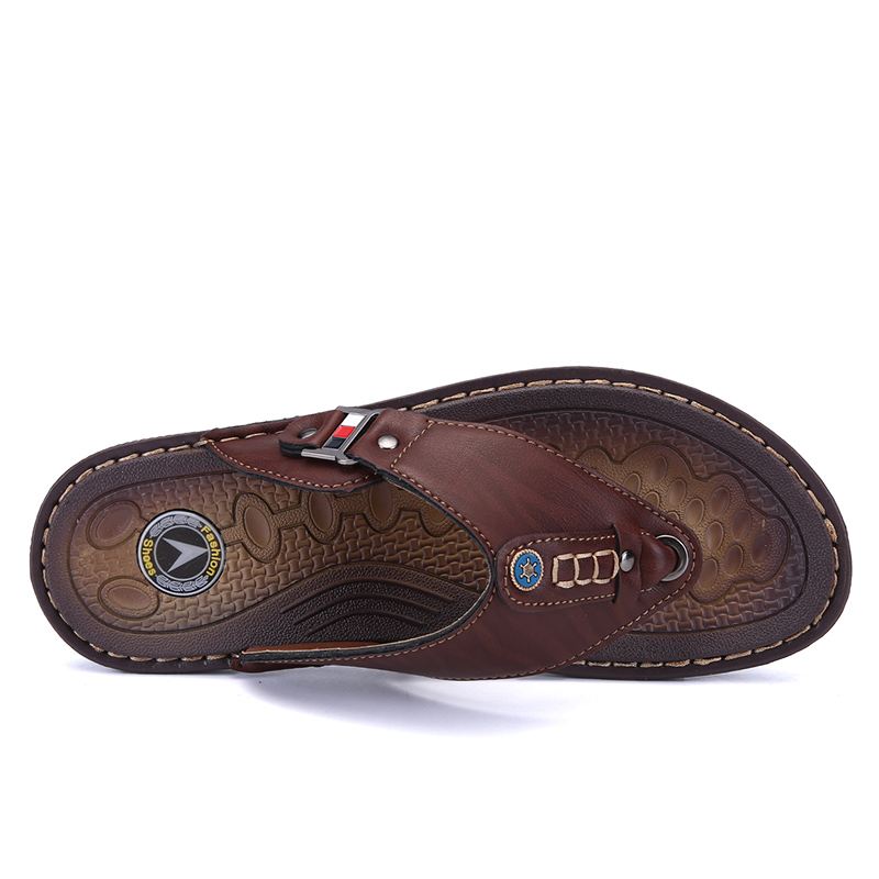 Mænd Blød Sål Skridsikre Solide Flip Flops Casual Hjemmesko