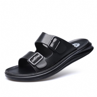 Mænd Koskind Casual Soft Sole Beach Læder Hjemmesko