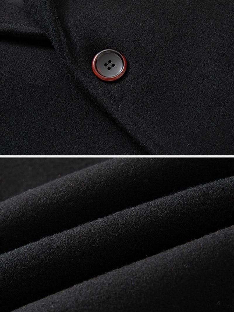 Herre Ulden Vindtæt Mellemlængde Single-breasted Business Trenchcoats