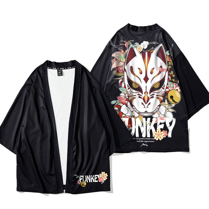 Kimura Sansha Ny Sommer Ny Tynd Solcreme Tøj Hanfu Mode Udskrivning Populær Cardigan Jakke Kinesisk Stil Mænd Trend