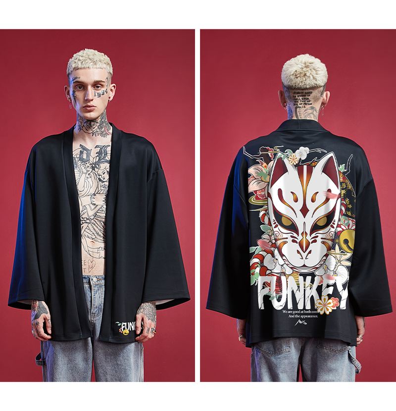 Kimura Sansha Ny Sommer Ny Tynd Solcreme Tøj Hanfu Mode Udskrivning Populær Cardigan Jakke Kinesisk Stil Mænd Trend