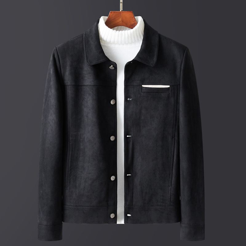 Mænd Slim Lapel Casual Lamme Velvet Jakke