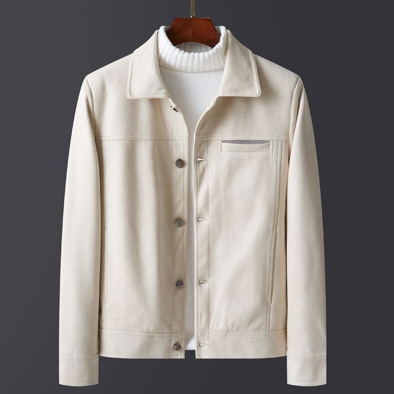 Mænd Slim Lapel Casual Lamme Velvet Jakke