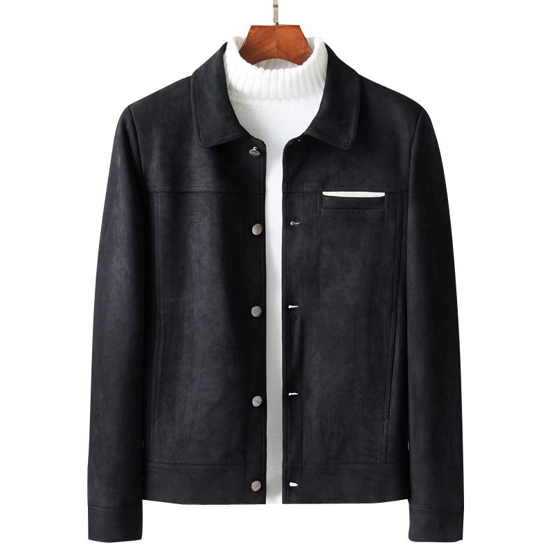 Mænd Slim Lapel Casual Lamme Velvet Jakke