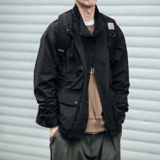 Mode Løs Funktionel Jagt Lapel Jacket