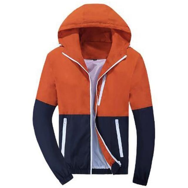 Patchwork Hættetrøjer Mænd Lynlås Sweatshirts Windbreaker Efterår Forår Sportstøj Slank Mand Hip Hop Træningsdragt