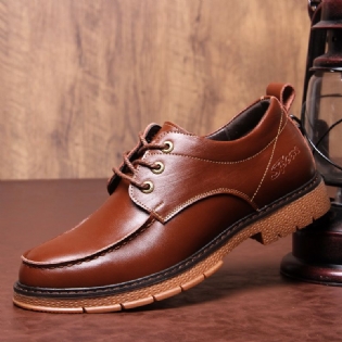 Mænd Ægte Læder Åndbar Blød Sål Klassisk England Style Casual Martin-støvler