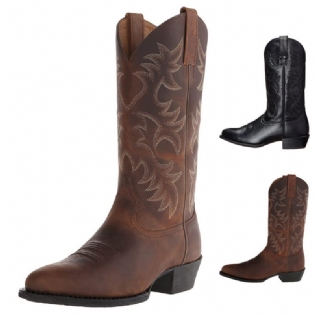 Mænd Klassiske Spidse Bærbare Cowboystøvler