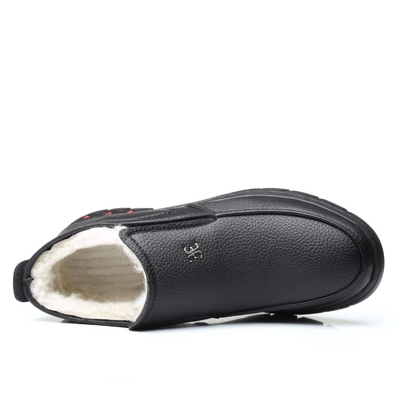 Mænd Mikrofiber Læder Varm Plys Foring Business Casual Ankelstøvler