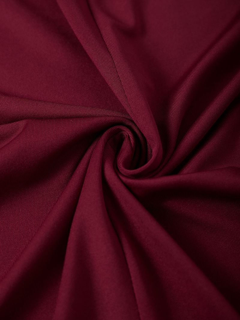 Elegant Perledetaljer Rund Hals Lange Ærmer Mini Kjole