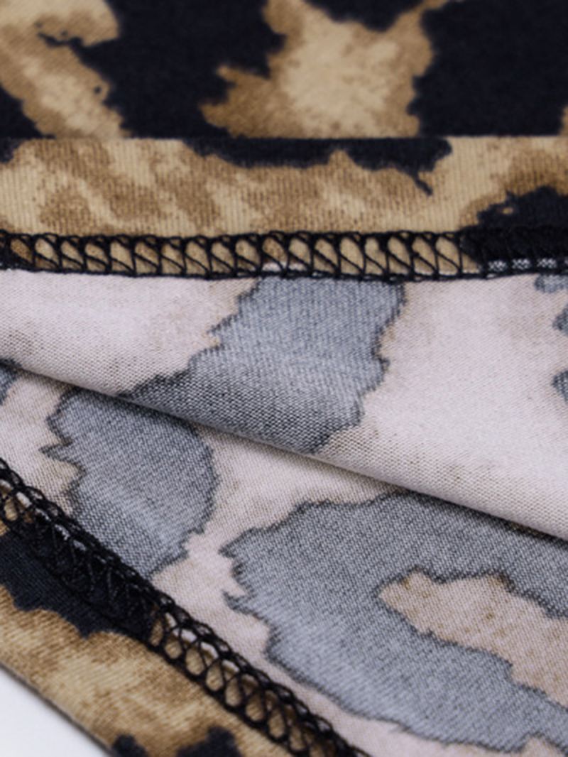 Leopard Snake Med Tryk Stropper Ærmeløse Casual Bodycon Kjole