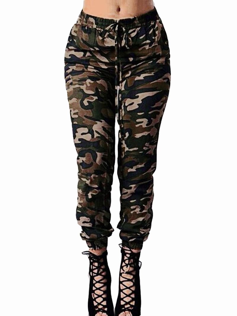 Casual Kvinder Skinny Camouflage Bukser