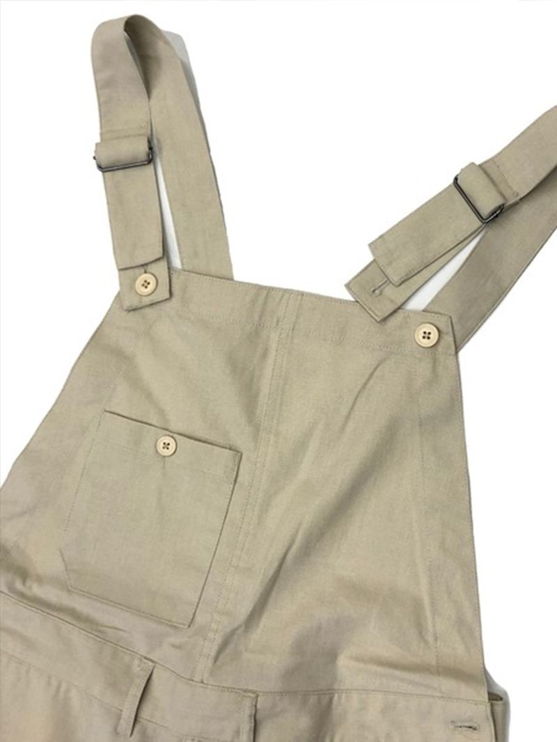 Herre 100% Bomuld Loose Pocket Jumpsuit Overalls One Pants