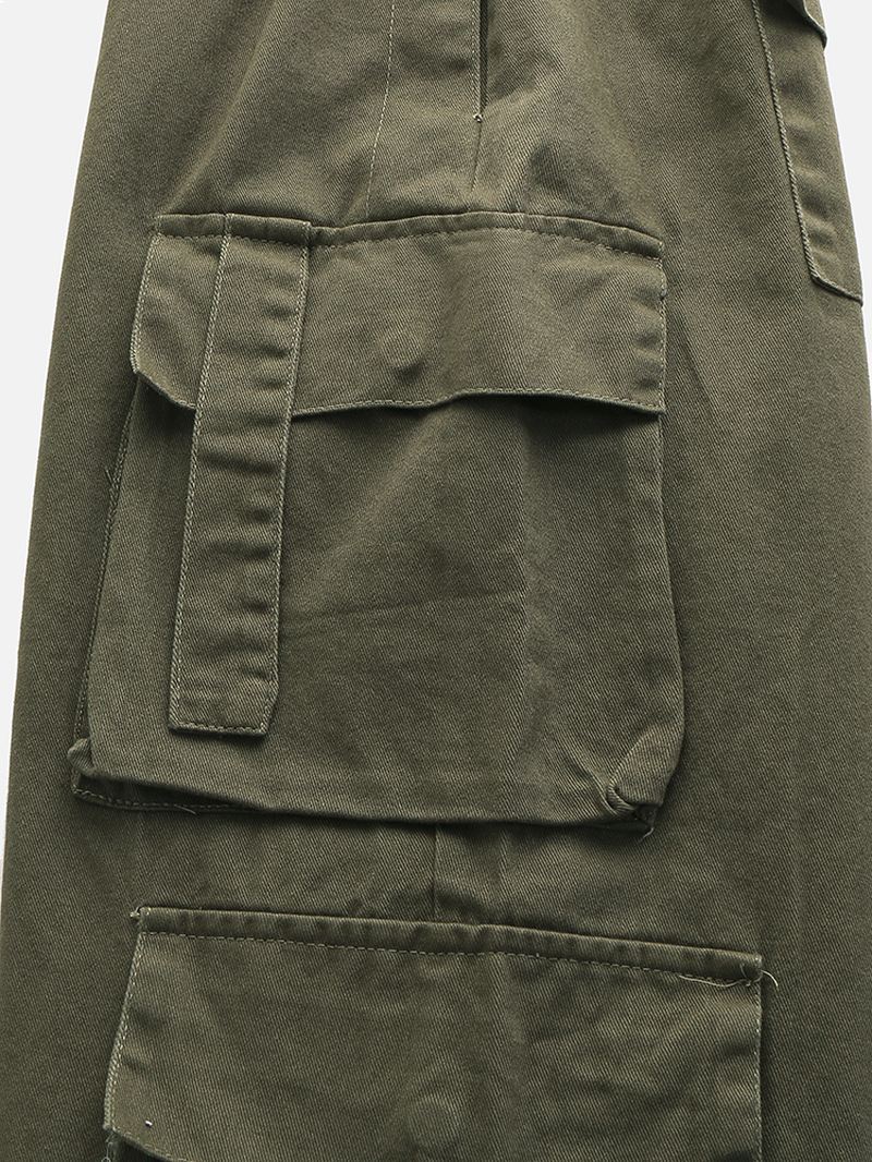 Herre Nye Japanske Large Size Beam Multi Pocket Nine Points Overalls Bukser