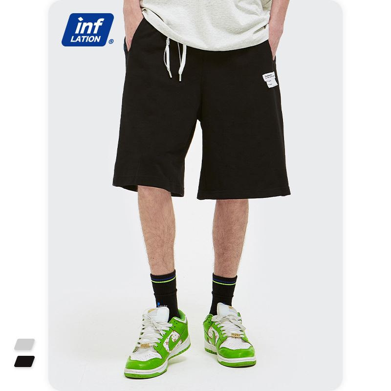 Inf Mænd Tøj Street Mode Brand Etnisk Stil Side Stribede Casual Bukser Løse Shorts Mænd