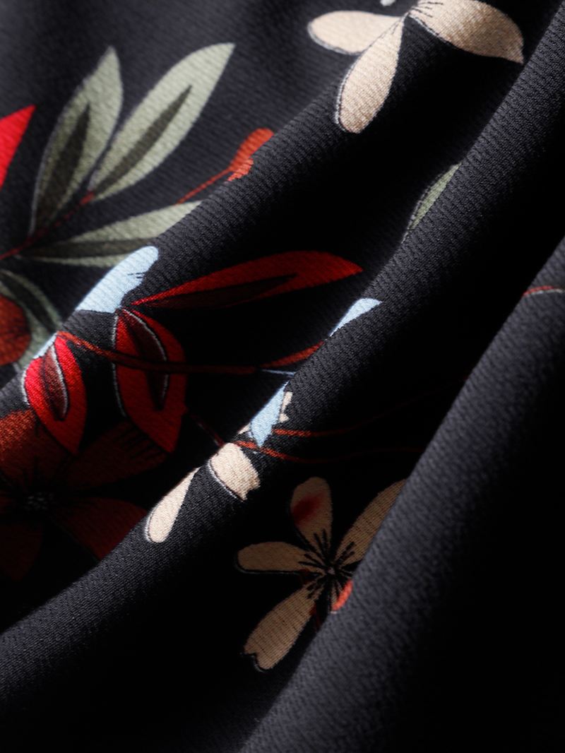 Kvinder Blomsterprint Bohemian Tie Manchetbukser Med Lomme