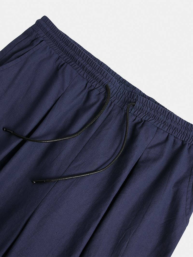 Mænd Bomuld Geometrisk Patchwork Løse Casual Joggerbukser