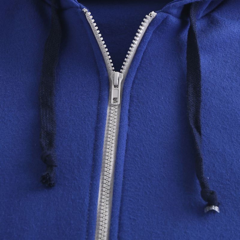 Mænd Mode Velvet Thick Contrast Farve Lynlås Hætte Loungewear Jumpsuit