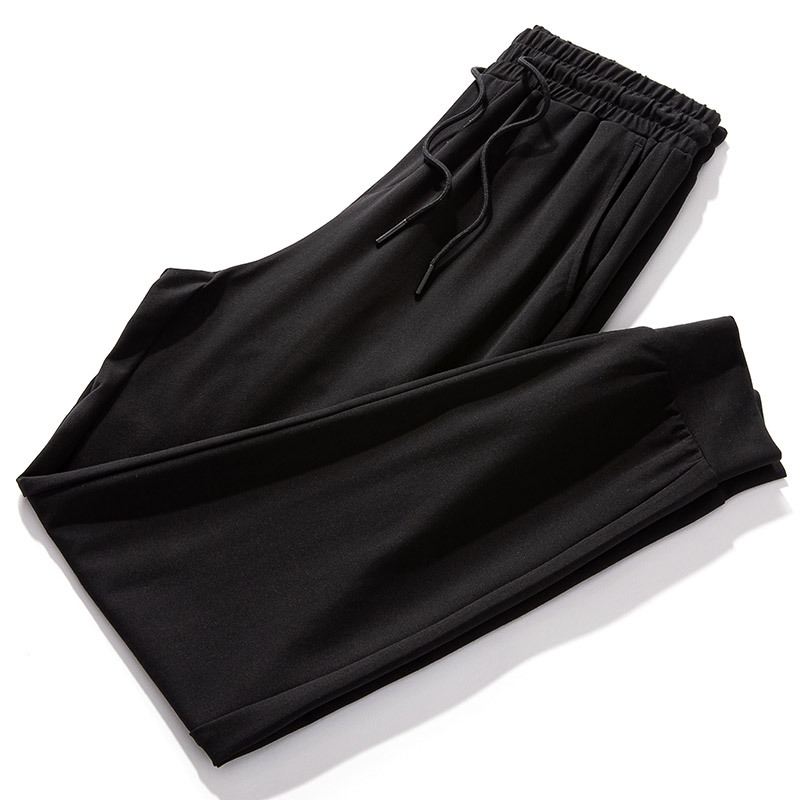 Sommer Nye Mænds Afslappede Bukser Pure Color Mulberry Silke Strikkede Bukser