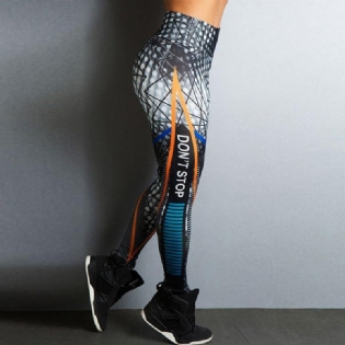 Stræk Sexede Leggings Med Tryk Kvinder Fitness Yoga Tøj Booty Mønster Træning Gym Legg Sport Løbetights Bukser