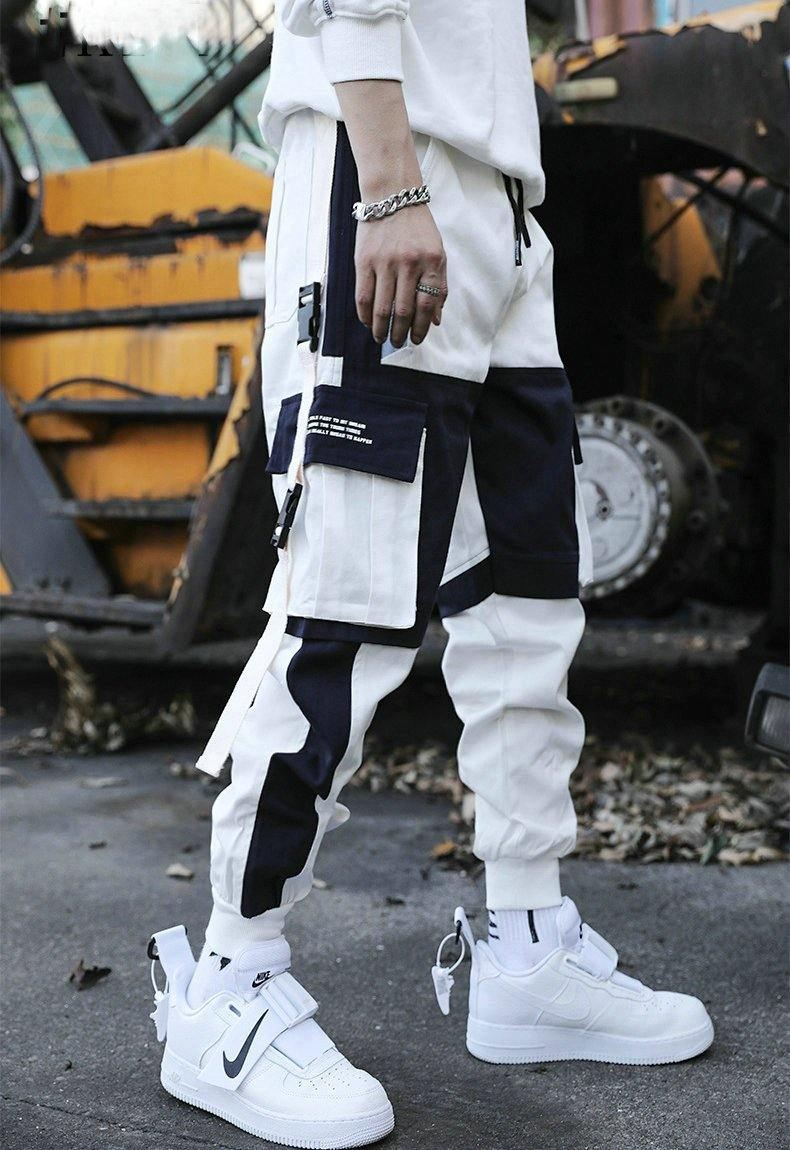 Streetwear Mænds Multilommer Cargo Harem Bukser Hip Hop Casual Mandlige Træningsbukser Joggerbukser Mode Harajuku Mænd Bukser
