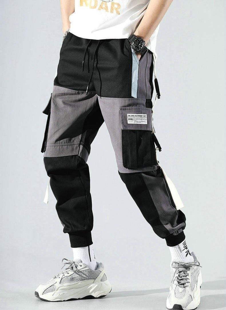 Streetwear Mænds Multilommer Cargo Harem Bukser Hip Hop Casual Mandlige Træningsbukser Joggerbukser Mode Harajuku Mænd Bukser