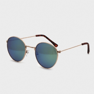 Kvinder Rund Form Fuld Metal Stel Personlighed Casual Mode Udendørs Uv-beskyttelse Solbriller
