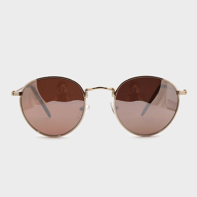 Kvinder Rund Form Fuld Metal Stel Personlighed Casual Mode Udendørs Uv-beskyttelse Solbriller