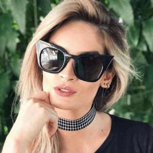 Kvinder Vintage Kat Eye Uv400 Rund Stel Solbriller Sommer Udendørs Briller Eyewear