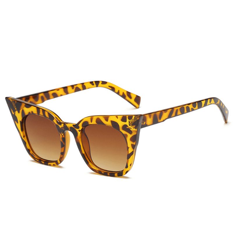 Kvinder Vintage Kat Eye Uv400 Rund Stel Solbriller Sommer Udendørs Briller Eyewear