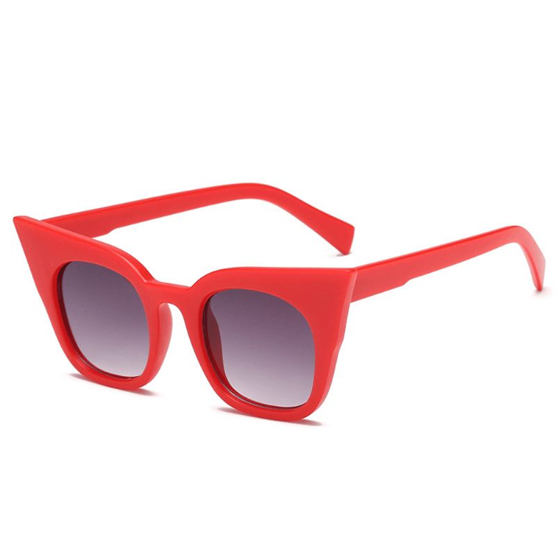 Kvinder Vintage Kat Eye Uv400 Rund Stel Solbriller Sommer Udendørs Briller Eyewear