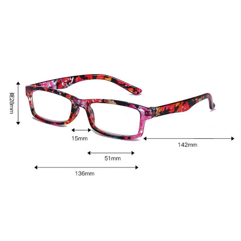 Mænd Kvinder Billige Resin Floral Presbyopic Briller Komfortable Hd Læsebriller
